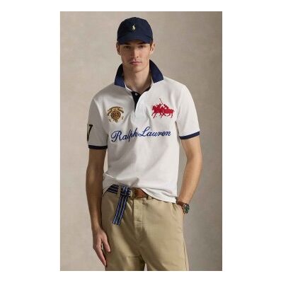 Polo Ralph Lauren für Herren. 710B14219003 Weißes Polohemd im Classic Fit mit Classic Fit Schild (S), Lässig, Baumwolle, Kurzarm Polo Ralph Lauren für Herren. 710B14219003 Weißes Polohemd im Classic Fit mit Classic Fit Schild (S), Lässig, Baumwolle, Kurzarm