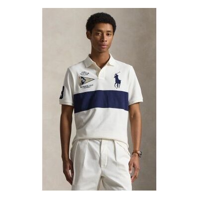 Polo Ralph Lauren für Herren. 710B21925001 Custom Slim Fit Polohemd mit großem Pony weiß (XL), Lässig, Baumwolle, Kurzarm Polo Ralph Lauren für Herren. 710B21925001 Custom Slim Fit Polohemd mit großem Pony weiß (XL), Lässig, Baumwolle, Kurzarm