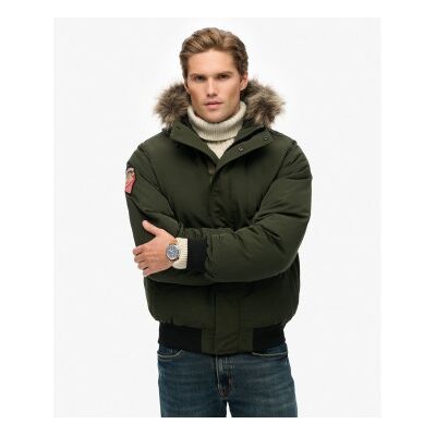 Superdry für Herren. M5011930A Bomberjacke Everest grün (S), Lässig, Recyceltes Polyester, Nachhaltig Superdry für Herren. M5011930A Bomberjacke Everest grün (S), Lässig, Recyceltes Polyester, Nachhaltig