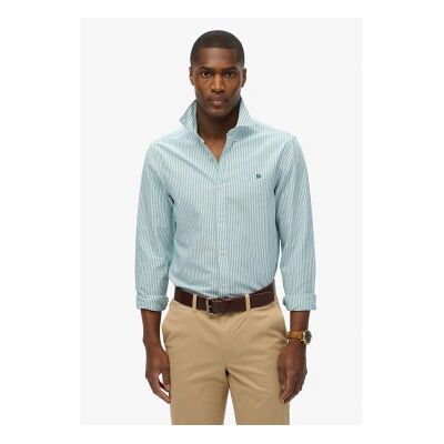 Superdry für Herren. M4011037A Klassisches Oxford L/S Hemd grün (L), Lässig, Baumwolle, Langarm Superdry für Herren. M4011037A Klassisches Oxford L/S Hemd grün (L), Lässig, Baumwolle, Langarm