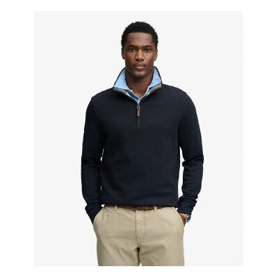 Superdry für Herren. M2014535A Essential Pique Sweatshirt mit halbem Reißverschluss navy (XL), Lässig, Baumwolle, Marine Superdry für Herren. M2014535A Essential Pique Sweatshirt mit halbem Reißverschluss navy (XL), Lässig, Baumwolle, Marine