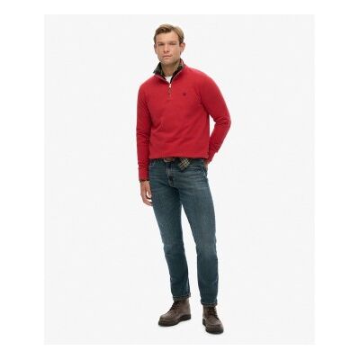 Superdry für Herren. M2014381A Preppy Sweatshirt mit halbem Reißverschluss rot (M), Lässig, Baumwolle Superdry für Herren. M2014381A Preppy Sweatshirt mit halbem Reißverschluss rot (M), Lässig, Baumwolle