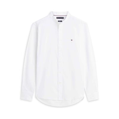 Tommy Hilfiger für Herren. MW0MW39966 Flex-Hemd mit weißem Opa-Kragen (XXL), Lässig, Baumwolle, Langarm Tommy Hilfiger für Herren. MW0MW39966 Flex-Hemd mit weißem Opa-Kragen (XXL), Lässig, Baumwolle, Langarm