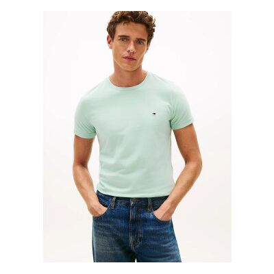 Tommy Hilfiger für Herren. MW0MW10800 Schmales T-shirt hellgrün (XL), Lässig, Baumwolle, Kurzarm Tommy Hilfiger für Herren. MW0MW10800 Schmales T-shirt hellgrün (XL), Lässig, Baumwolle, Kurzarm