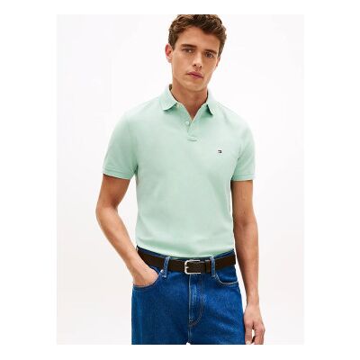 Tommy Hilfiger für Herren. MW0MW17770 1985 Grünes Piqué-Poloshirt (S), Lässig, Baumwolle, Kurzarm Tommy Hilfiger für Herren. MW0MW17770 1985 Grünes Piqué-Poloshirt (S), Lässig, Baumwolle, Kurzarm