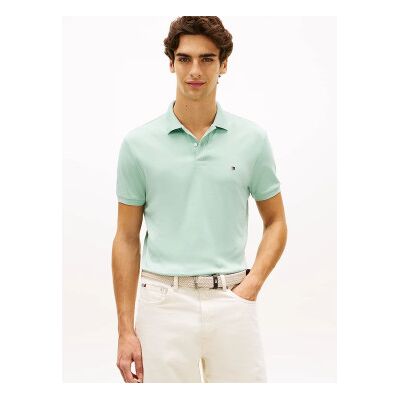 Tommy Hilfiger für Herren. MW0MW39994 Poloshirt mit gesticktem Logo grün (S), Lässig, Baumwolle, Kurzarm Tommy Hilfiger für Herren. MW0MW39994 Poloshirt mit gesticktem Logo grün (S), Lässig, Baumwolle, Kurzarm
