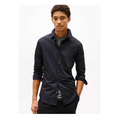 Tommy Jeans für Herren. DM0DM04405 Original Stretch Popeline Hemd schwarz (XXL), Lässig, Baumwolle, Langarm Tommy Jeans für Herren. DM0DM04405 Original Stretch Popeline Hemd schwarz (XXL), Lässig, Baumwolle, Langarm