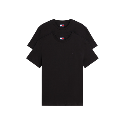 Tommy Jeans für Herren. DM0DM20687 2er-Set extra schmal gestrickte T-Shirts schwarz (S), Lässig, Baumwolle, Kurzarm Tommy Jeans für Herren. DM0DM20687 2er-Set extra schmal gestrickte T-Shirts schwarz (S), Lässig, Baumwolle, Kurzarm