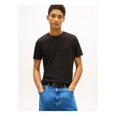 Tommy Jeans für Herren. DM0DM21579 Set aus 3 gestrickten T-Shirts mit schwarzem Logo (L), Lässig, Baumwolle, Kurzarm Tommy Jeans für Herren. DM0DM21579 Set aus 3 gestrickten T-Shirts mit schwarzem Logo (L), Lässig, Baumwolle, Kurzarm
