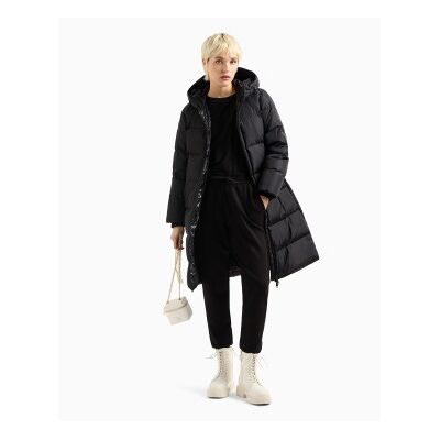 A X Armani Exchange für Damen. XW000251AF12286UC001 Schwarzer Steppmantel (M), Lässig, Polyamid A X Armani Exchange für Damen. XW000251AF12286UC001 Schwarzer Steppmantel (M), Lässig, Polyamid