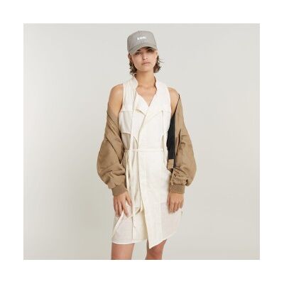 G-Star für Damen. D24621-D591-1284 Ärmelloses Kleid Kurz weiß (S), Lässig, Baumwolle, Ärmellos / Hosenträger G-Star für Damen. D24621-D591-1284 Ärmelloses Kleid Kurz weiß (S), Lässig, Baumwolle, Ärmellos / Hosenträger