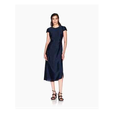 A X Armani Exchange für Damen. XW000452AF12747UB100 Langes Kleid mit marineblauem Schlitz (40), Lässig, Party, Klassisch, Viskose, Kurzarm A X Armani Exchange für Damen. XW000452AF12747UB100 Langes Kleid mit marineblauem Schlitz (40), Lässig, Party, Klassisch, Viskose, Kurzarm