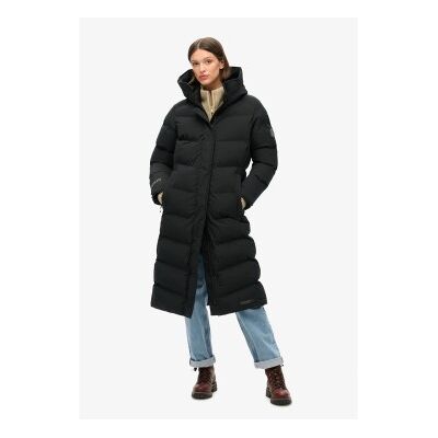 Superdry für Damen. W5011781A Langer Steppmantel City Chevron schwarz (XS), Lässig, Polyester Superdry für Damen. W5011781A Langer Steppmantel City Chevron schwarz (XS), Lässig, Polyester