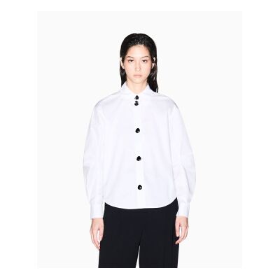 A X Armani Exchange für Damen. XW002008AF18862U0002 Hemd Spezial weiß (XS), Lässig, Baumwolle, Klassisch, Langarm A X Armani Exchange für Damen. XW002008AF18862U0002 Hemd Spezial weiß (XS), Lässig, Baumwolle, Klassisch, Langarm