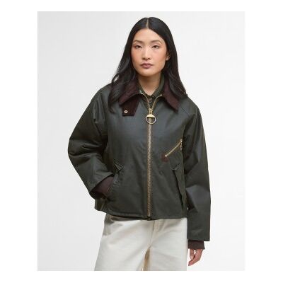 Barbour für Damen. LWX1482 Arlene Wax Jacke aus gewachster Baumwolle grün (S), Lässig Barbour für Damen. LWX1482 Arlene Wax Jacke aus gewachster Baumwolle grün (S), Lässig