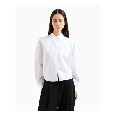 A X Armani Exchange für Damen. XW001180AF12812U0002 Langarmhemd weiß (L), Lässig, Baumwolle A X Armani Exchange für Damen. XW001180AF12812U0002 Langarmhemd weiß (L), Lässig, Baumwolle