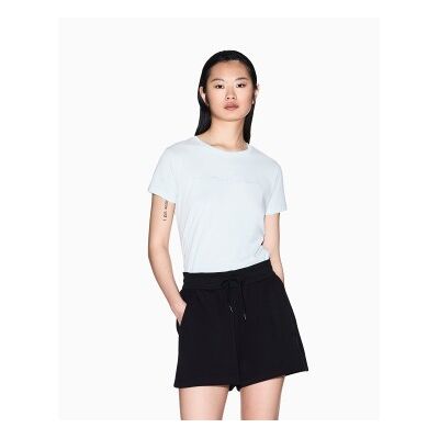A X Armani Exchange für Damen. XW000838AF13397UC001 Schwarze Basic-Shorts (M), Lässig, Viskose A X Armani Exchange für Damen. XW000838AF13397UC001 Schwarze Basic-Shorts (M), Lässig, Viskose