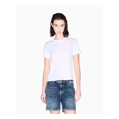 A X Armani Exchange für Damen. XW002340AF10358U0002 Boxy-T-Shirt weiß (XL), Lässig, Baumwolle, Kurzarm A X Armani Exchange für Damen. XW002340AF10358U0002 Boxy-T-Shirt weiß (XL), Lässig, Baumwolle, Kurzarm