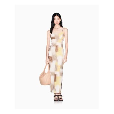 A X Armani Exchange für Damen. XW002054AF21292F1060 Finnisches Bodycon-Kleid (XL), Beige, Lässig, Party, Polyamid, Ärmellos / Hosenträger A X Armani Exchange für Damen. XW002054AF21292F1060 Finnisches Bodycon-Kleid (XL), Beige, Lässig, Party, Polyamid, Ärmellos / Hosenträger