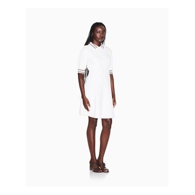 A X Armani Exchange für Damen. XW001739AF13401U1003 Tailliertes Kleid weiß (M), Lässig, Polyester, Kurzarm A X Armani Exchange für Damen. XW001739AF13401U1003 Tailliertes Kleid weiß (M), Lässig, Polyester, Kurzarm