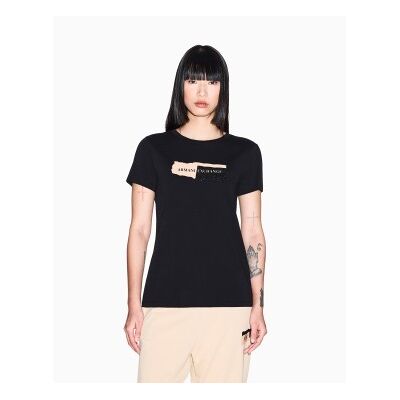 A X Armani Exchange für Damen. XW001804AF10356UC001 T-shirt Regular schwarz (XS), Lässig, Baumwolle, Kurzarm A X Armani Exchange für Damen. XW001804AF10356UC001 T-shirt Regular schwarz (XS), Lässig, Baumwolle, Kurzarm