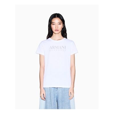 A X Armani Exchange für Damen. XW002294AF17172U0002 Elegance T-shirt weiß (XXL), Lässig, Baumwolle, Kurzarm A X Armani Exchange für Damen. XW002294AF17172U0002 Elegance T-shirt weiß (XXL), Lässig, Baumwolle, Kurzarm