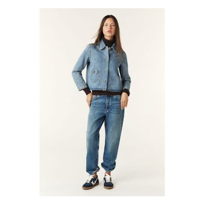 BA&SH; für Damen. 1E24TINY Tiny Jacket blau (34), Lässig, Baumwolle, Denim, 3/4 Ärmel BA&SH; für Damen. 1E24TINY Tiny Jacket blau (34), Lässig, Baumwolle, Denim, 3/4 Ärmel