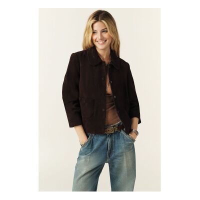 BA&SH; für Damen. 1H24MILA Jacke Milas Schokolade (38), Braun, Lässig, Leder BA&SH; für Damen. 1H24MILA Jacke Milas Schokolade (38), Braun, Lässig, Leder