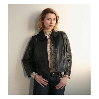 BA&SH; für Damen. 1E24MYLO Mylos Jacke schwarz (34), Lässig, Leder BA&SH; für Damen. 1E24MYLO Mylos Jacke schwarz (34), Lässig, Leder