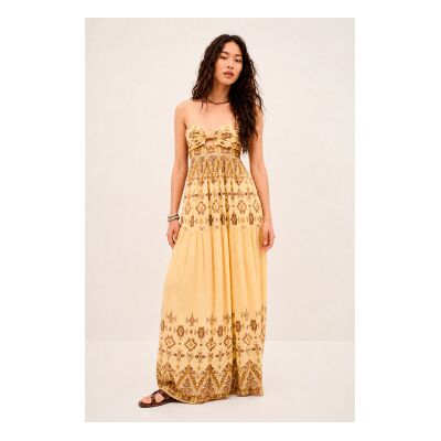 BA&SH; für Damen. 1E26ZEMA Zema Kleid gelb (34), Lässig, Viskose, Ärmellos / Hosenträger BA&SH; für Damen. 1E26ZEMA Zema Kleid gelb (34), Lässig, Viskose, Ärmellos / Hosenträger