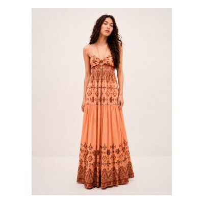 BA&SH; für Damen. 1E26ZEMA Kleid Zema orange (34), Lässig, Viskose, Ärmellos / Hosenträger BA&SH; für Damen. 1E26ZEMA Kleid Zema orange (34), Lässig, Viskose, Ärmellos / Hosenträger