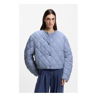 Boss für Damen. 50553785 Wasserabweisende Jacke mit blauer Rautensteppung (38), Lässig, Polyester Boss für Damen. 50553785 Wasserabweisende Jacke mit blauer Rautensteppung (38), Lässig, Polyester