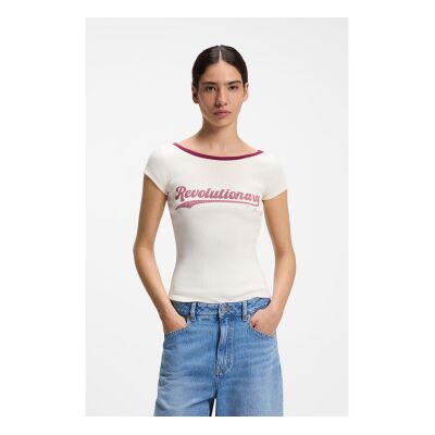 Boss für Damen. 50573190 T-Shirt C Etine 2, weiß (XS), Lässig, Baumwolle, Kurzarm Boss für Damen. 50573190 T-Shirt C Etine 2, weiß (XS), Lässig, Baumwolle, Kurzarm