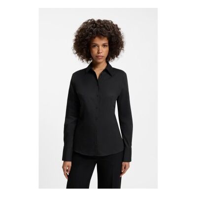 HUGO für Damen. 50554568 Slim Fit Hemd schwarz (32), Lässig, Baumwolle, Klassisch, Langarm HUGO für Damen. 50554568 Slim Fit Hemd schwarz (32), Lässig, Baumwolle, Klassisch, Langarm