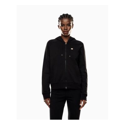 EA7 für Damen. 7W000458_AF13135 Core Lady Kapuzensweatshirt schwarz (XXS), Lässig, Baumwolle, Kurzarm EA7 für Damen. 7W000458_AF13135 Core Lady Kapuzensweatshirt schwarz (XXS), Lässig, Baumwolle, Kurzarm