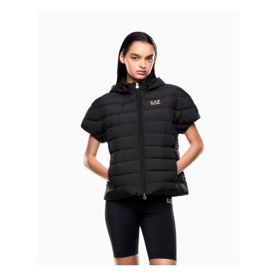 EA7 für Damen. 7W000477_AF12476 Core Lady Faltbare Jacke schwarz (S), Lässig, Sportlich, Multisport, Polyester, Ärmellos / Hosenträger EA7 für Damen. 7W000477_AF12476 Core Lady Faltbare Jacke schwarz (S), Lässig, Sportlich, Multisport, Polyester, Ärmellos / Hosenträger