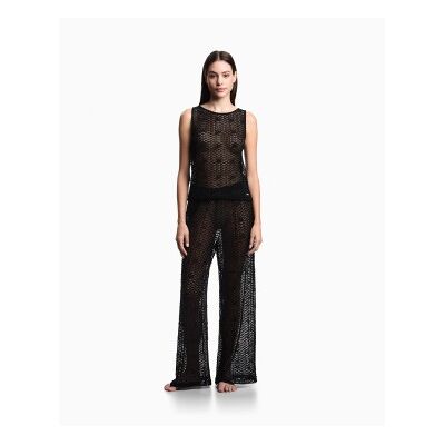 Giorgio Armani Emporio Armani für Damen. EW000607_AF20251 Top Beach schwarz (M), Lässig, Baumwolle, Strandbekleidung, Ärmellos / Hosenträger Giorgio Armani Emporio Armani für Damen. EW000607_AF20251 Top Beach schwarz (M), Lässig, Baumwolle, Strandbekleidung, Ärmellos / Hosenträger