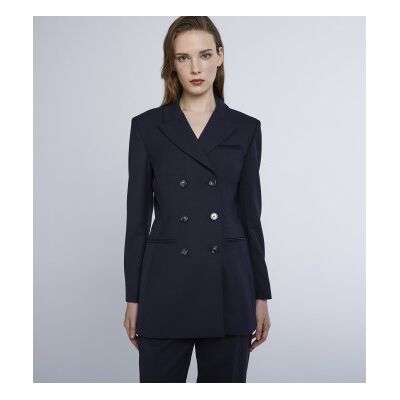 Marella für Damen. 2423046032200 Jacke Approdo navy (46), Lässig, Party, Klassisch, Polyester, Marine Marella für Damen. 2423046032200 Jacke Approdo navy (46), Lässig, Party, Klassisch, Polyester, Marine