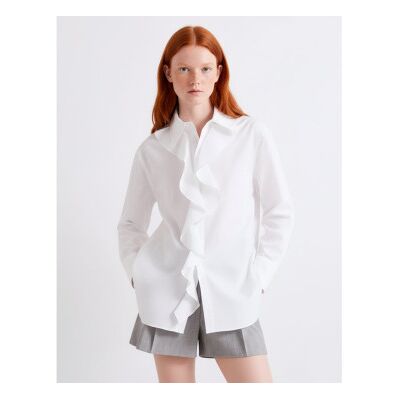 Marella für Damen. 2613111071200 Hemd Mllfalesia weiß (42), Lässig, Party, Baumwolle, Klassisch, Langarm Marella für Damen. 2613111071200 Hemd Mllfalesia weiß (42), Lässig, Party, Baumwolle, Klassisch, Langarm