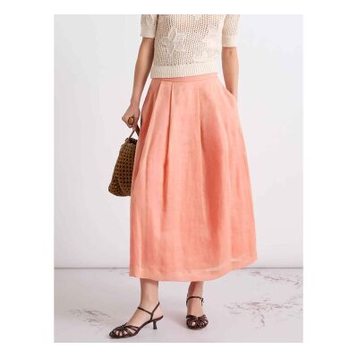 Marella für Damen. 2613101042200 Leichter Ramie-Rock in Koralle Mllgettito coral (40), Lässig, Baumwolle Marella für Damen. 2613101042200 Leichter Ramie-Rock in Koralle Mllgettito coral (40), Lässig, Baumwolle
