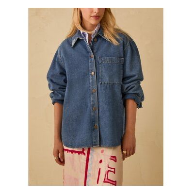 PennyBlack für Damen. 2611111303200 Pbbgelo blaues Hemd (42), Lässig, Baumwolle, Denim, Langarm PennyBlack für Damen. 2611111303200 Pbbgelo blaues Hemd (42), Lässig, Baumwolle, Denim, Langarm