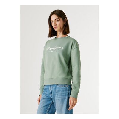 Pepe Jeans für Damen. PL5800072 Grüner Maty-Pullover (M), Lässig, Baumwolle Pepe Jeans für Damen. PL5800072 Grüner Maty-Pullover (M), Lässig, Baumwolle