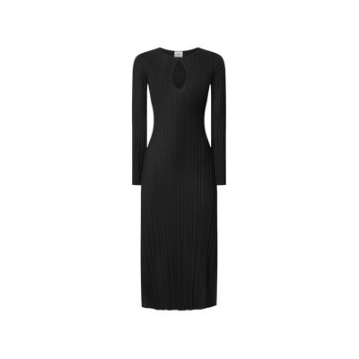 Pepe Jeans für Damen. PL953642 Midikleid Natasha schwarz (M), Lässig, Polyester, Langarm Pepe Jeans für Damen. PL953642 Midikleid Natasha schwarz (M), Lässig, Polyester, Langarm
