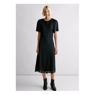 Pepe Jeans für Damen. PL9537734 Schwarzes Marlango-Kleid (S), Lässig, Modal, Kurzarm Pepe Jeans für Damen. PL9537734 Schwarzes Marlango-Kleid (S), Lässig, Modal, Kurzarm