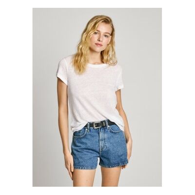 Pepe Jeans Megan Weiß Kurzarm T-Shirt - T-Shirt Pepe Jeans Megan Weiß Kurzarm T-Shirt - T-Shirt