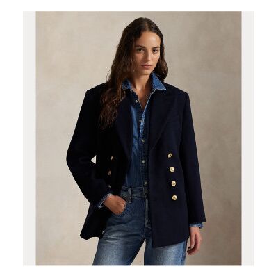 Polo Ralph Lauren für Damen. 211971388001 Zweireihiger Mantel navy (40), Lässig, Wolle, Marine Polo Ralph Lauren für Damen. 211971388001 Zweireihiger Mantel navy (40), Lässig, Wolle, Marine