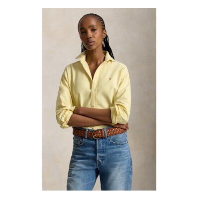 Polo Ralph Lauren für Damen. 211B28999003 Relaxed Fit Oxford-Hemd aus Baumwolle in Gelb (S), Lässig, Langarm Polo Ralph Lauren für Damen. 211B28999003 Relaxed Fit Oxford-Hemd aus Baumwolle in Gelb (S), Lässig, Langarm