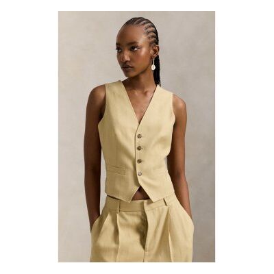 Polo Ralph Lauren für Damen. 211A96195001 Beigefarbene Hanfweste (34), Lässig, Leinen, Klassisch Polo Ralph Lauren für Damen. 211A96195001 Beigefarbene Hanfweste (34), Lässig, Leinen, Klassisch