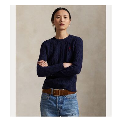 Polo Ralph Lauren für Damen. 211971865003 Pullover aus Kabelwolle navy (L), Lässig, Cachemir, Marine Polo Ralph Lauren für Damen. 211971865003 Pullover aus Kabelwolle navy (L), Lässig, Cachemir, Marine