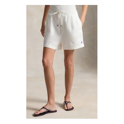 Polo Ralph Lauren für Damen. 211A12950002 Kurze Leinenhose mit weißer Kordel (M), Beige, Lässig Polo Ralph Lauren für Damen. 211A12950002 Kurze Leinenhose mit weißer Kordel (M), Beige, Lässig